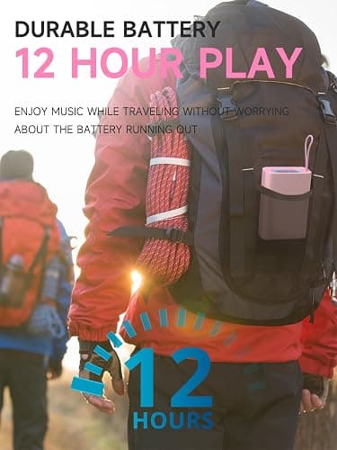 PEICHENG Speaker, Portable Wireless Bluetooth Speakers, Waterproof Loud Stereo Sound with RGB Lights TWS Paire Long Playtime for Home/Party/Outdoor, Electronic Gadgets(1PCS, Pink) thumbnail 5