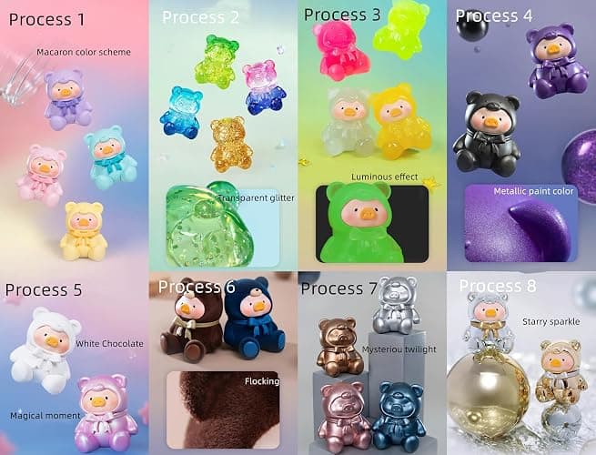 maidimiao Lulu The Piggy Bear Mini Bean Blind Box Figures 3bags(3figures) Collection Blind Bags Cute Birthday Gifts - 3 bags - Mini Bear thumbnail 5