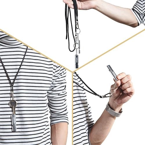 Emergency Survival Whistle Noopel Double Tubes Safety Whistles 2 pack with lanyard and keychain for Boating Outdoor Camping Hiking Backpacking Sports Dog Training thumbnail 6