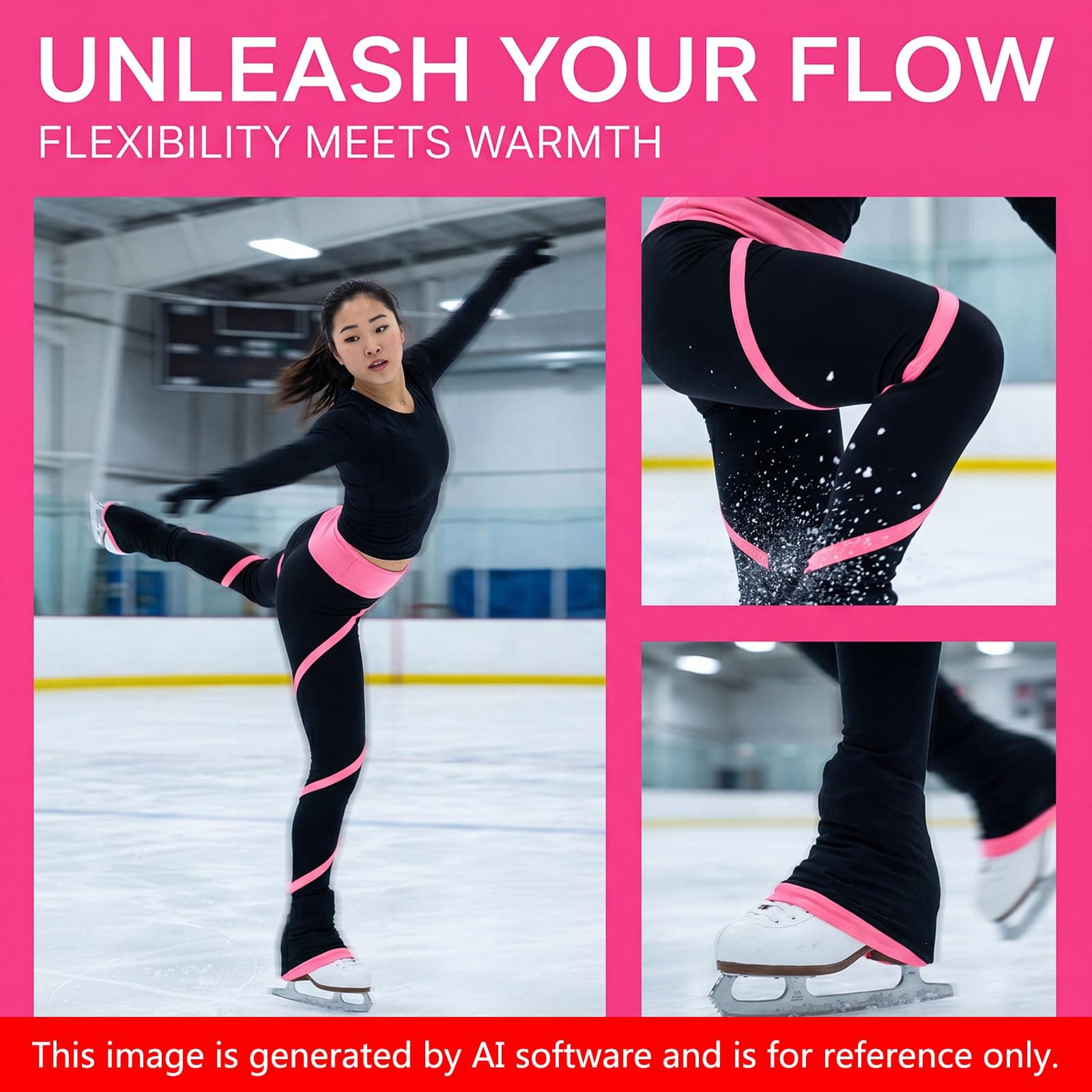 Figure Skating Pants Girl Ladies Skate Pants Figure Skating Tracksuits Plus Velvet Pants thumbnail 4