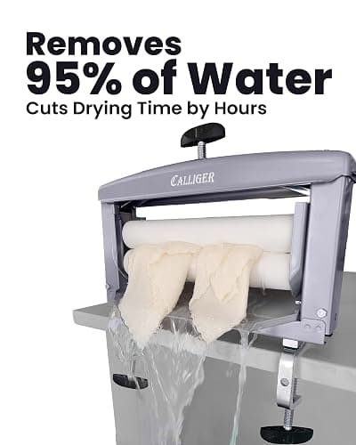 Northwood Calliger Gray Clothes Wringer - Better Moisture Removal Manual Clothes Washer Than Portable Washing Machine/Portable Dryer - Heavy Duty Off Grid Washing Machine Laundry Wringer thumbnail 4