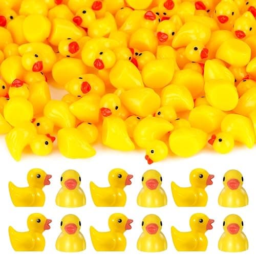 HEQU 100 Pcs Mini Resin Ducks, Tiny Miniature Ducks for Family Crafts Aquarium Garden Landscape Dollhouse Ornament Potted Decorations DIY thumbnail 8