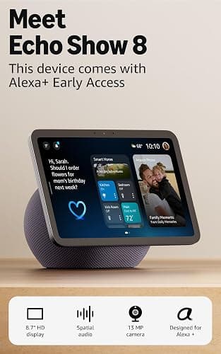 Amazon Echo Show 8 (newest model), Vibrant HD 8.7" display with spatial audio, with Alexa+ Early Access, Graphite thumbnail 7