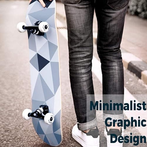 WhiteFang Skateboards for Beginners, Complete Skateboard 31 x 7.88, 7 Layer Canadian Maple Double Kick Concave Standard and Tricks Skateboards for Kids and Beginners thumbnail 6
