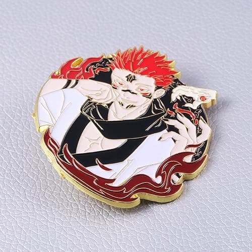 JJK Satoru Brooch Pins - Anime Figure Satoru Enamel Pins - Funny Gifts for Anime Lovers thumbnail 4