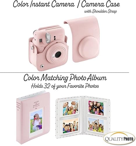 Fujifilm Instax Mini 12 Instant Camera + 60 Photo Prints + Quality Photo Value Bundle, Case, Decoration Stickers, Frames, Photo Album, (Blossom Pink) thumbnail 4