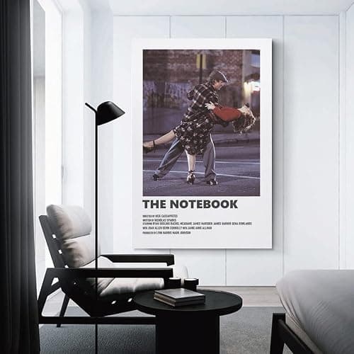 Vintage Movie Poster, The Notebook Movie Poster, Ryan Gosling and Rachel McAdams Movie Stills Art Po Wall Art Paintings Canvas Wall Decor Home Decor Living Room Decor Aesthetic 16x24inch(40x60cm) Un - 24L" x 16W" - White thumbnail 2