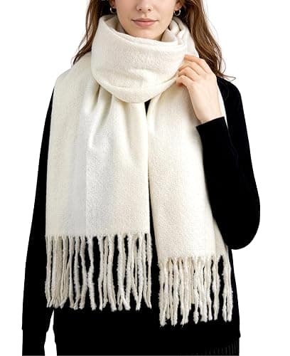 Achillea Warm Cashmere-Feel Winter Scarf – Thick Pashmina Shawl Wrap for Cold Weather - Image 1