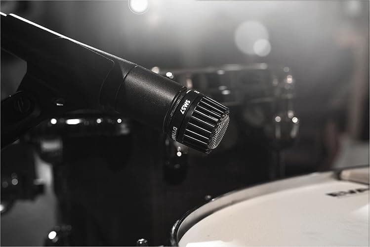 Shure SM57 Dynamic Microphone – Wired Cardioid XLR Instrument Handheld Mic for Guitar Amplifiers, Snare Drum, Percussion, Live Sound & Studio Recording, Black thumbnail 12