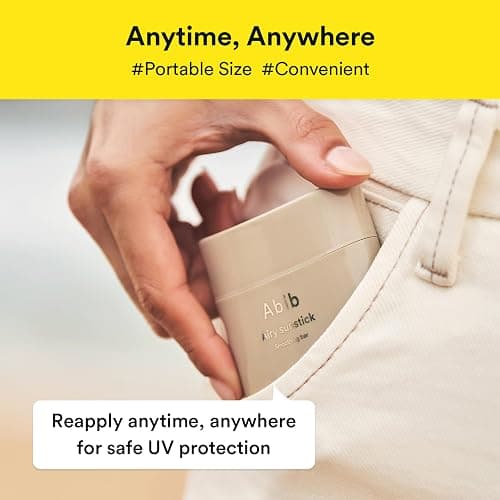 Abib Airy Sunstick Protection Bar SPF50+ Broad Spectrum, Semi-Matte Sunscreen Stick for Oily & Combination Skin, No White Cast, Water-Resistant, Korean Sunscreen, 0.81 oz / 23 g thumbnail 4