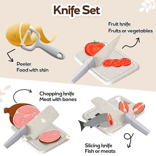 HYAKIDS Play Kitchen Pots and Pans Set for Kids, Pretend Role Play Cooking Toys Gifts for Toddlers Girls Boys Ages 3 4 5 6 thumbnail 5