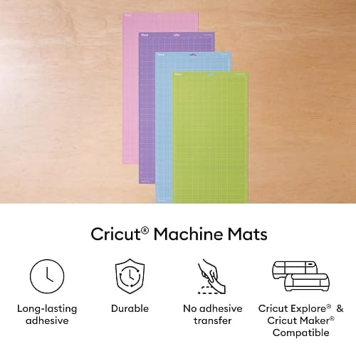 Cricut Cutting Mat Variety Pack (4 Count, 12in x 24in) | For Explore & Maker Machines - Includes 2 StandardGrip, 1 LightGrip, 1 StrongGrip thumbnail 4