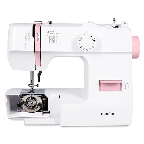 MEDION Nähmaschine SM70 (70 Watt, 12 verschiedene Stichmuster, LED Nählicht, einstellbare Stichlänge, Rückwärtstaste, Fadenschneider, MD11179) rosa thumbnail 7