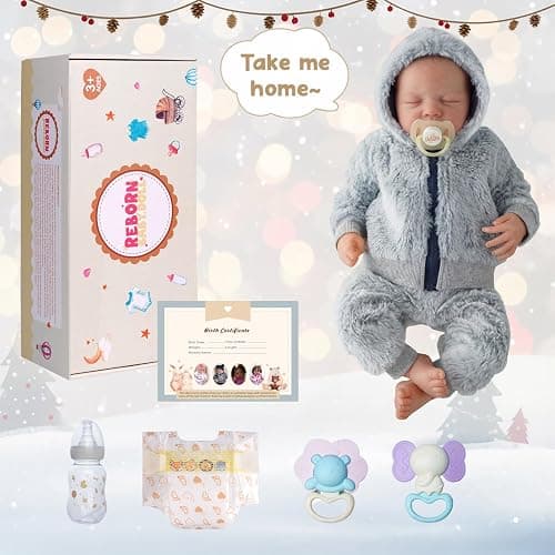 BABESIDE Lifelike Reborn Baby Dolls Boys - 17-Inch Real Baby Feeling Realistic-Newborn Baby Doll Full Body Vinyl Real Life Baby Dolls with Toy & Gift Box for Kids Age 3+ thumbnail 7