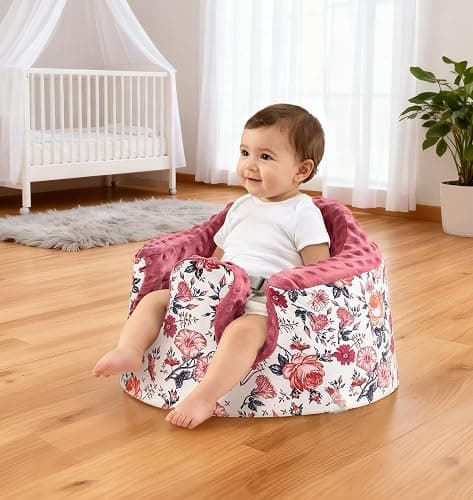 Seat Cover Compatible with Bumbo and Nuby Seat, Booster Seats Accessories, Soft Breathable Cover for Baby Girl Boy, Cover Only thumbnail 2