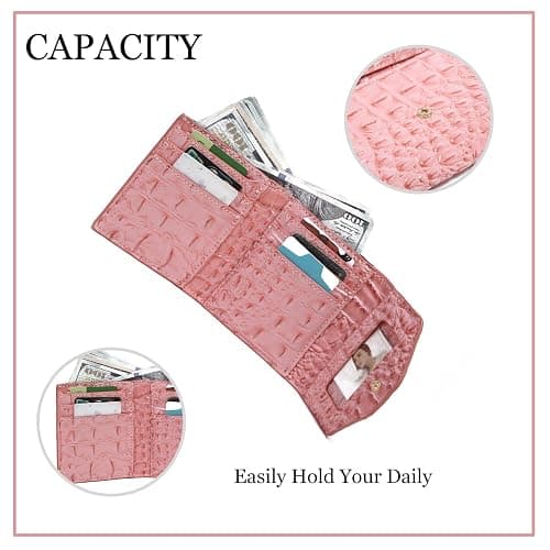 Makcr Joacbv Crocodile Small Wallets Short Vintage Leather Credit Card Holder Luxury Clutch Mini Coin Purse for Women thumbnail 5
