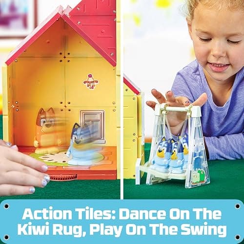 Tile Town Bluey Heeler Family Home 52-Piece Magnetic Tile Playset, Interactive STEM Magnetic Tiles Toys, Includes Bluey & Bingo Figures, Action Tiles thumbnail 4