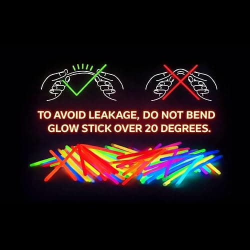 PartySticks Glow Sticks Party Supplies 100pk - 8 Inch Glow in the Dark Light Up Sticks Party Favors, Glow Party Decorations, Neon Party Glow Necklaces and Glow Bracelets with Connectors thumbnail 3