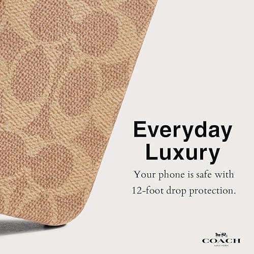 Coach Signature Canvas Slim Wrap iPhone 16 Case - Designer Phone Case - Signature Tan thumbnail 3