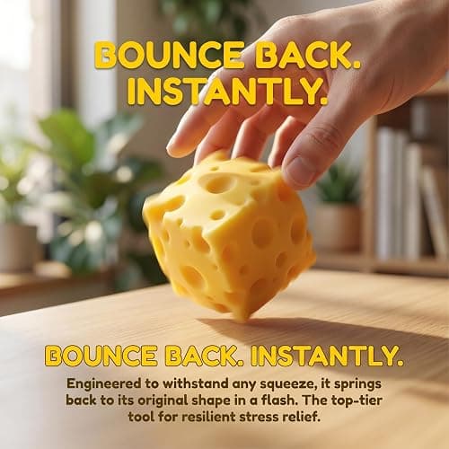 Small Mini Cheese Squishy - Tiny Soft Rising Food Squeeze Toys, Stress Relief, Sensory Fidget for Adults Yellow Soft Novelty Cute Party Favors (2 Inch) thumbnail 6