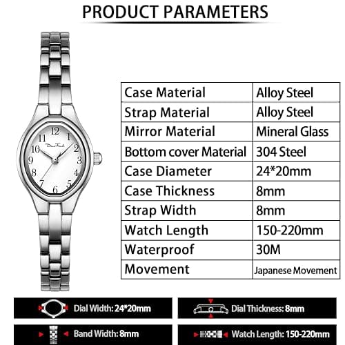 Diaofendi Small Gold Bracelet Watches Vintage Ladies Quartz Wrist Watches Stainless Steel Band,Waterproof. thumbnail 4