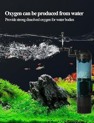 UPETTOOLS Aquarium Filter Fish Tank Filter with Fluid Bed Sponge Filter Multiple Function Ultra-Silent Filter for Saltwater Freshwater 20-60 Gallon thumbnail 3
