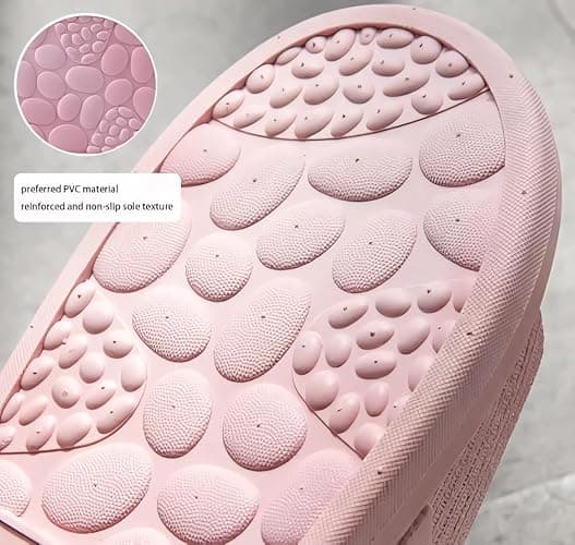 SvaTao Acupressure Massage Slippers Therapeutic Reflexology Sandals for Foot Acupoint Massage Shiatsu Arch Pain Relief Non-Slip Massage Shoes for Bath Shower (Gray, 7.5-8) thumbnail 6