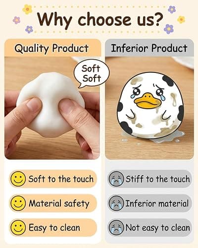 Coconut Oil Stress Ball Crunchy Squishy Sand Vacuum Filled Grape Squishies Balls Stressball Glutinous Fidget Colorful Squeeze Squishys Shapeable Squishied Relief Cheese Snowball Sensory(1.6IN6pcs) thumbnail 4