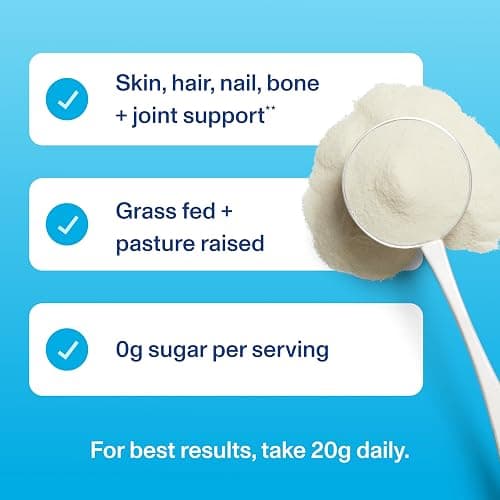 Vital Proteins Collagen Peptides Powder - Supports Hair, Nail, Skin, Bone & Joint Health, Unflavored, Collagen Protein 9.33 OZ thumbnail 7