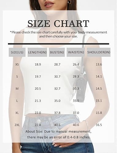 Women Wide Strap Ribbed Cropped Tank Tops 2026 Summer Trendy Crop Top Tight Fit Basic Sleeveless Camisole thumbnail 6