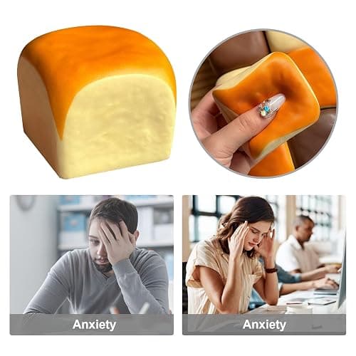 Bread Squeeze Toy, Hawaiian Bread Squeeze Toy Slow Rising Stress Relief Flavored Bread Pinch Sensory Toy Kids Adults Soft Calming Bread Fidget Toy (Pink) thumbnail 4