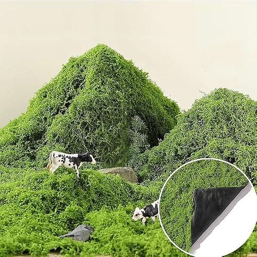 FSZNKJ Artificial Green Moss Mat, Carpet Grass Wall with Base Fabric 39.37 * 39.37 inch Fake Moss for Crafts, Faux Moss for Plants Indoor Green Faux Grass for DIY Table Centerpieces Floral Wedding thumbnail 7
