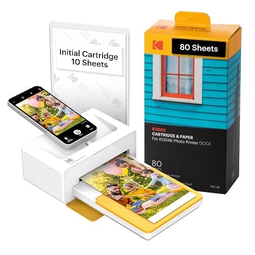 KODAK Dock Plus 4PASS Instant Photo Printer, 4x6 inches, 90 Sheets Bundle - Image 1