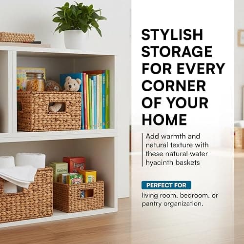 Honey-Can-Do Woven Water Hyacinth Wicker Storage Baskets, Nesting Set of 3 thumbnail 4
