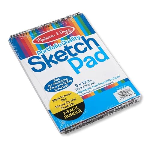 Melissa & Doug Drawing Paper, Sketch Pad, 2-Pack Bundle for Coloring, Writing or Painting (9 x 12 inches) - 50 Sheets Each, Kids Drawing Pad & Art Supplies for Kids Ages 3+ - FSC Certified thumbnail 4