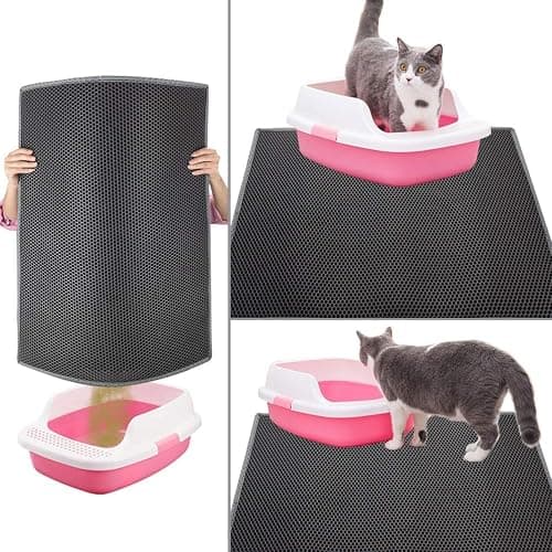 Pieviev Cat Litter Mat Double Layer Waterproof Urine Proof Trapping Mat 1 Pack (Gray, 24x15 Inch (Pack of 1)) thumbnail 7