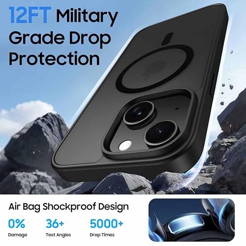 Ntwinro Magnetic for iPhone 12 mini & 13 mini Case (Compatible with MagSafe) with Detachable Wallet & Card Holder for 3 Cards [RFID Blocking] Military Grade Protective Slim Phone Cover, Black thumbnail 5