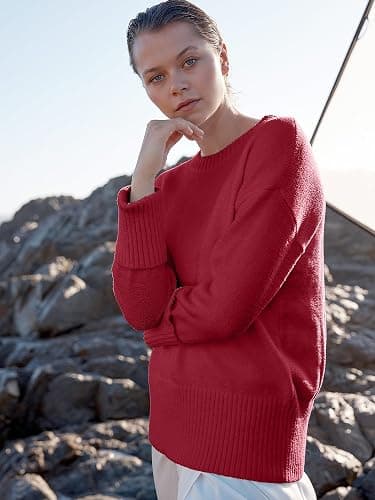 ANRABESS Women's Oversized Sweaters 2025 Long Sleeve Fuzzy Knit Casual Chunky Pullover Sweater Fall Outfits Clothes thumbnail 9
