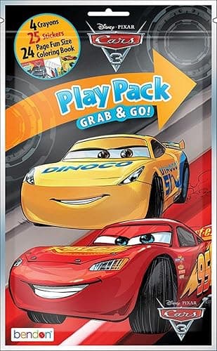 Disney Cars Coloring Book Bundle (Coloring Activity Set Featuring Lightning McQueen) (Blue) thumbnail 2
