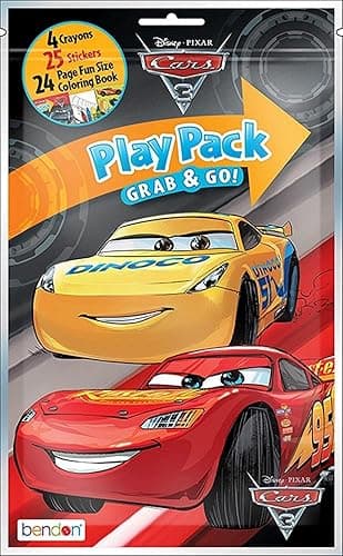 Disney Cars Coloring Book Bundle (Coloring Activity Set Featuring Lightning McQueen) (Blue) thumbnail 3