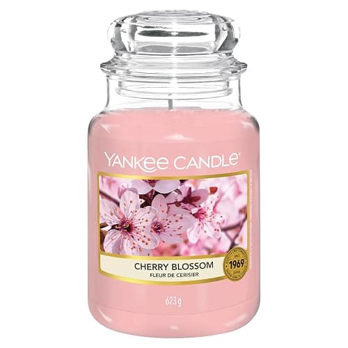 Yankee Candle bougie jarre parfumée | grande taille | Fleur de cerisier | jusqu’à 150 heures de combustion |Cadeaux de la fête des mères - Image 1