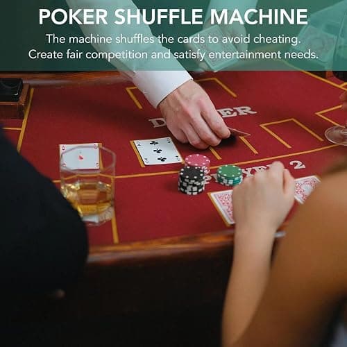 Rareidel Automatic Card Shuffler 2 Deck, Battery Operated Card Dealer Machine, Electric Casino Card Shuffler for UNO, Blackjack, Texas Hold'em, Home Card Games thumbnail 3