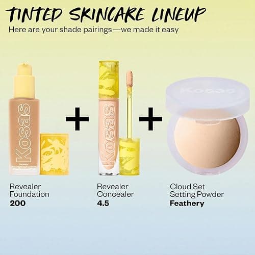 Kosas Revealer Liquid Foundation SPF 25 with Buildable Coverage, 200 | Hydrating liquid foundation with SPF 25 to provide medium, buildable coverage and a smooth, natural-looking finish. thumbnail 7