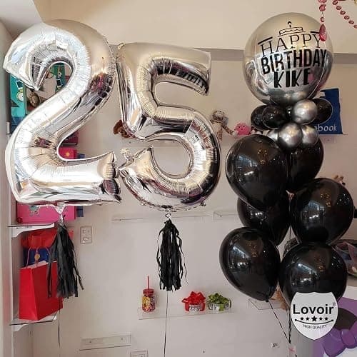 Silver 23 Number Balloons, 40 Inch Giant Number 23 Balloons Foil Mylar Helium Silver Number Balloons for 23th Birthday Party Supplies Anniversary Event Celebration Decorations thumbnail 5