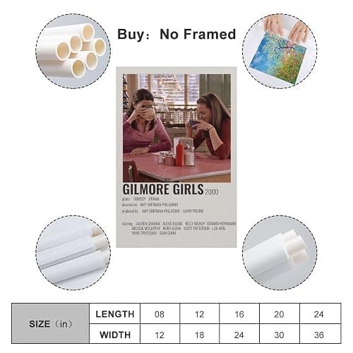 ENYPOLIS TV Series Gilmore Girls 90s Vintage Posters & Prints on Canvas Wall Art Poster for Room Decor Unframe 12x18inch(30x45cm) thumbnail 3