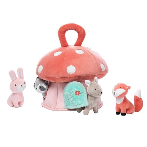 Lambs & Ivy Interactive Plush Mushroom House with Stuffed Animal Toys thumbnail 2