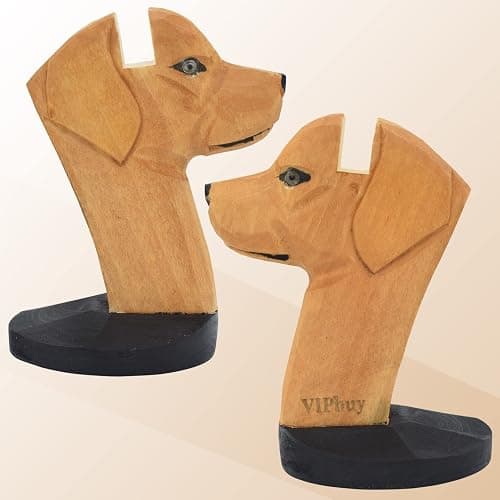 VIPbuy Handmade Labrador Retriever Shape Wood Carving Glasses Spectacle Holder Stand Sunglasses Display Rack Home Office Desk Décor Christmas Gift thumbnail 5