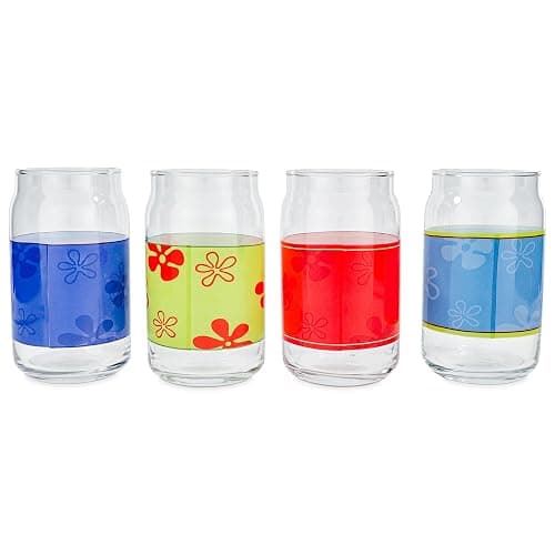 Silver Buffalo SpongeBob SquarePants 4 Piece Glass Set, 16 Ounces thumbnail 4