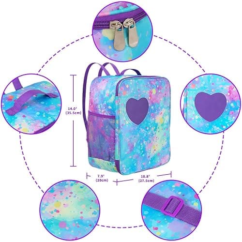 18 Inch Doll Carrier Backpack - Blue and Purple Tie-Dye Style Travel Set with Accessories thumbnail 4