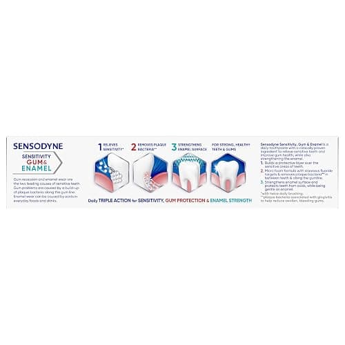 Sensodyne Toothpaste Sensitivity Gum and Enamel, Triple Protection, Refreshing Fluoride Toothpaste, Mint Flavor - 3.4 Ounces x 3 thumbnail 16